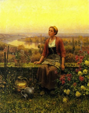 Marie on the terrace